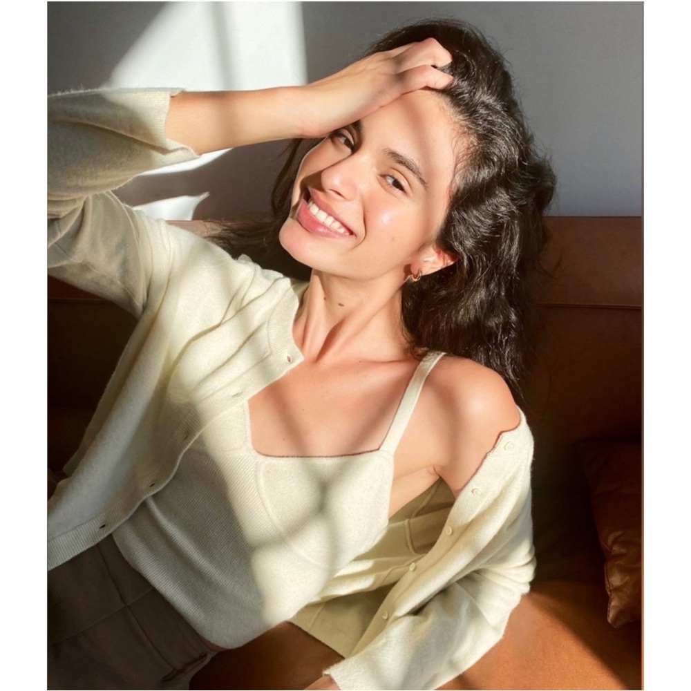 Wilfred Sicily sweater crop top Heather Birch S